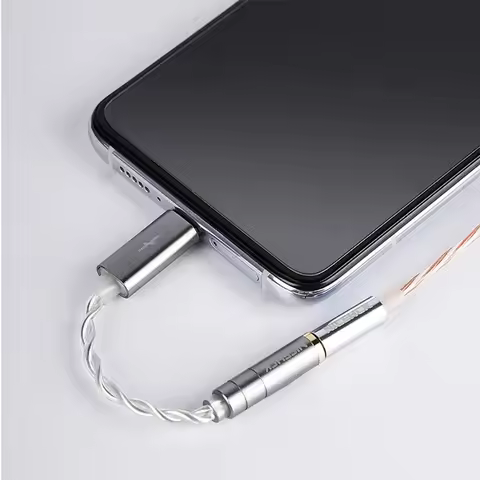 NICEHCK NK1 Type-C To 3.5mm HiFi Decoding Adapter Silver Plated OCC Mixed Wire & Lossless CX31993 Ch