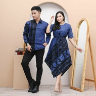 Modern Women's Batik Dress Couple Clothes For Invitation Party