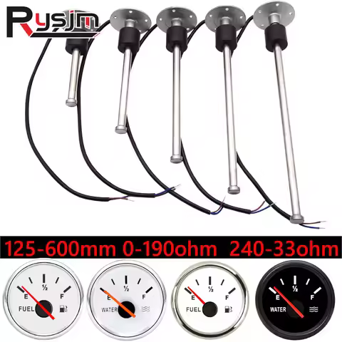 Custom 0-190 ohm 240-33ohm Water Level Gauge Meter 125mm 150mm 200mm 250mm 600mm Fuel Level Sensor F