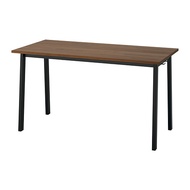 MITTZON 會議桌, 實木貼皮, 胡桃木/黑色