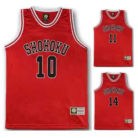 Anime Shohoku School Basketball Team Jersey 1-15 Cosplay Costume Sakuragi Hanamichi Rukawa Jersey Sp
