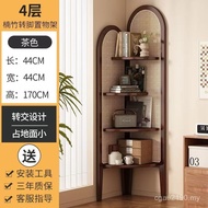 Corner Shelf Multi-Layer Book Shelf Floor Bookshelf Living Room Storage Corner Cabinet Retro Bookcas