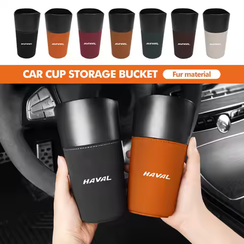 For Haval Car Cup Storage Bucket Tumbled Fur Auto Garbage Bag Organizer F7 H6 H1 H2 H3 H4 H5 H7 H8 H