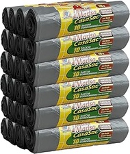 CSC - Bin Liners 110 L with Ties, Pack of 240, Large Bin Bags for Waste Separation Indoors and Outdo