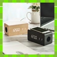 ⭐Flaito Wood 3in1 LED Table Clock (Speaker+Wireless Charger+Clock), 2Colors / Shipping from Korea