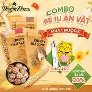 Combo of 3 Types of Vegan Love Crispy Dried Mushrooms - Chicken Thigh Mushrooms, Shiitake Mushrooms,