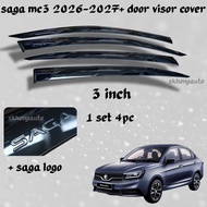 Proton Saga MC3 2025-2026 car Door Visor Window Deflectors With Double Tape New Saga Accessories skh