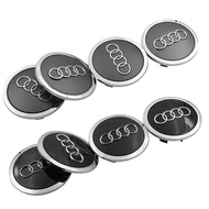 LAIFU 4pcs 69mm Car Tire Wheel Hubcaps Center Caps Car Badge Cover for Audi A3 A4 A5 A6 A7 A8 Q3 Q4 Q5 Q6 Q7 B8 B6 Car Accessories