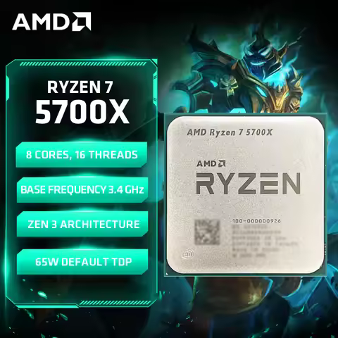 Brand New AMD Ryzen 7 5700X 8-Core 16-Thread Up to 4.6GHz Zen 3 AM4 Socket Desktop CPU Processor wit