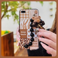 soft case phone case Phone Case For iPhone 7Plus/8Plus Cartoon Dirt-resistant Back Cover Bear bracelet Simplicity