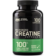 Optimum Nutrition Kapsul Creatine Monohydrate Mikronisasi, Mesra Keto, 2500mg, 100 Kapsul GLZ4