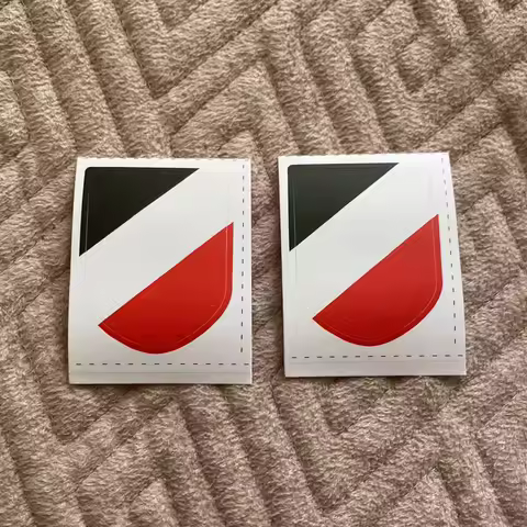 2PCS WW2 Germany Flag sticker-M35 Helmet ornament stickers 4.5x3.5cm REENACTMENTS