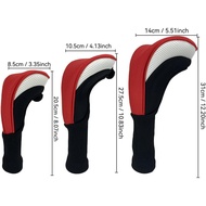 Golf Club Head Covers for Fairway Woods Driver Hybrids 3 Pieces Long Neck Mesh Sports Fan Golf Club 
