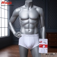 1 PCS CD Hing's 123B Channel | Hings Men's White Striped Underwear with Thick Rubber Stripes | CD Hi