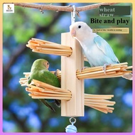 Bird cage landscaping/Bird cage accessories/Bird toys/Parrot gnawing toys/Wheat pole grinding beak p