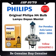 Philips H4 Bulb/Lampu Depan Mentol- More Brightness (Yellow)- For Perodua Axia Lama 2014 - 2016 (123
