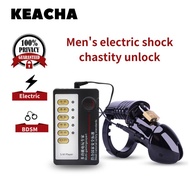 1set Electric Shock Cage Sex Ball Stretcher SM Timer Lock Chastity Belt Electro Stimulation Peniss Ring SM Men Sex Tool