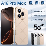 Stock Ready Brand New Smartphone A16 ProMax  Murah | 7.3" Big Screen | Android14.0 Handphone | 5G Gl