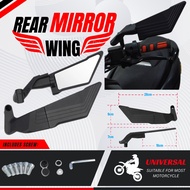 UNIVERSAL SIDE MIRROR HORUS WINGLET FULL ALLOY 28CM LARGE ADJUSTABLE MIRROR YAMAHA HONDA SUZUKI LC13