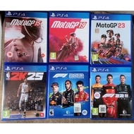 MotoGP 15 , MotoGP 19 , MotoGP 23 , NBA 2K25 , F1 2021 , F1 2022 PS4