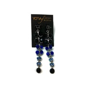Stone Earring(Dark BLue & Blue)
