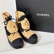 Chanel camellia boots 香奈兒 山茶花 軍靴