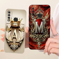Infinix Hot S4 X626 X626B X610B Case Infinix Hot S4 Cover Aesthetic Luxury A-Z Letters 2D Painted Si