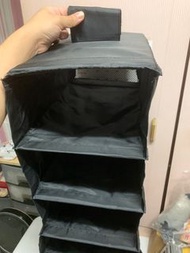 ikea 衣櫃收納 貯物袋 掛袋 黑色多層懸掛式收納袋