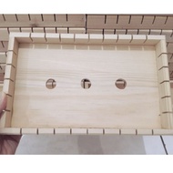 Rockwool Cutting Mold 25 x 15 cm to 60 Dice size 2.5x2.5x2.5 cm Teak Wood Material