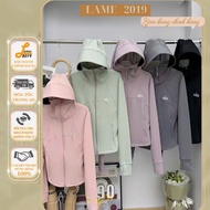 Sunscreen shirt for women with Alo Yame19 letter print, cold rubber sun shirt with yellow hood and a