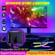 ❀Computer Monitor Screen Ambient Backlight For 24-34 Inch Color Real-Time Sync LED Strip Light G -✚