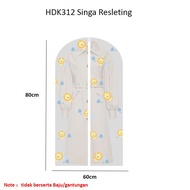 Inaso Cover Baju Resleting Anti Debu Penutup Sarung Gantungan Baju Pelindung Pakaian Jas Gantung Lem