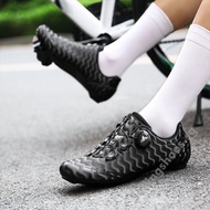 Men Road Bike Shoes Cycling Shoes Premium Microtex Shoes with Cleat Men SPD Bicycle Shoes Black White Men Cycling Spinning Cleats Shoes YUWV