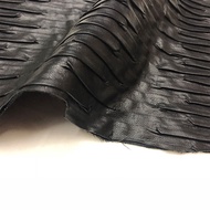 ITgirl Trendy Crinkle Cotton Skirt with Leather Look