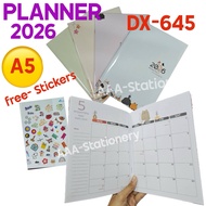 DX-645 Diary 2026 Diary2026 Planner A5 Planner2026 4-Color Printing Cat Pattern Notebook Annual Plan