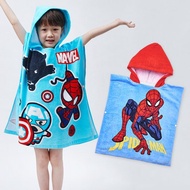 【ONEDER旺達】MARVEL漫威系列連帽浴巾 蜘蛛人純棉斗篷浴巾