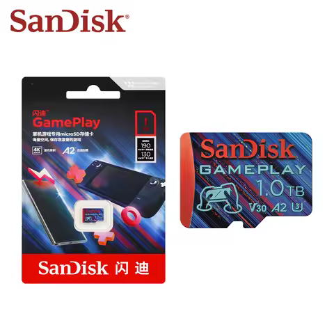 SanDisk GamePlay Micro SD Card A2 V30 4K High speed 190MB/s 128GB 256GB 512G 1TB Console Gaming Memo