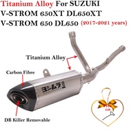 For Suzuki V-STROM 650 DL650 XT DL650 2017 - 2021 Motorcycle Exhaust Escape Modify Titanium Alloy Fu