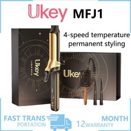 Ukey MFJ1 Gilded Black Curling Wand 36mm Long lasting Setting 4-Grade Temperature Hair Care Curling 