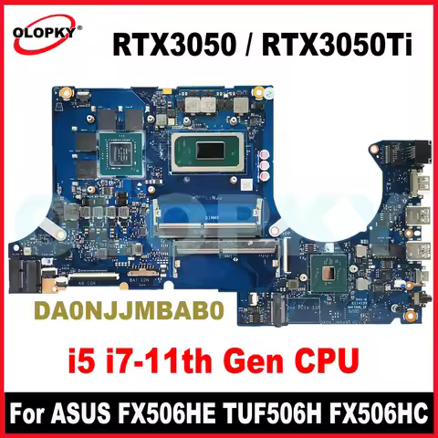 FX506H for ASUS FX506HE FX506HCB TUF506H TUF706H FX706HE FX706HC FX706HCB Laptop Motherboard i5 i7-1