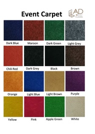 Event Carpet / Needle Punch Carpet (1.83 M x 25 M) - For Temporary Event Purpose