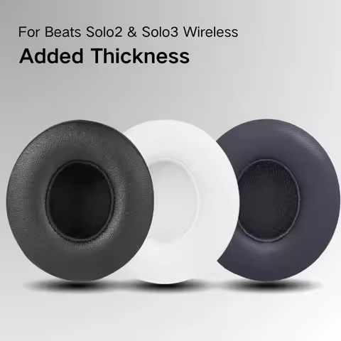 1 Pair-Earpads Cushions Replacement for Beats Solo 2 & Solo 3 Wireless Ear Pads with Soft Protein Le