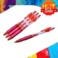 (4pcs) 0.7mm Pen Merah Dakwat Cair, Red Gel Pen, Pen Merah Gel