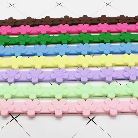 Silicone Material Water Bottle Handle Portable Design Durable Water Bottle Strap Flower Pattern Wate