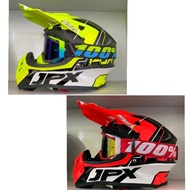 JPX X31 Red Yellow Cross Helmet + Goggles