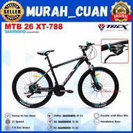 Sepeda Gunung MTB 26 Inch TREX XT-788 3x7Sp Shimano Discbrake xt 788 3