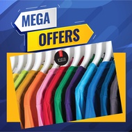 Baju T-Shirt Lelaki Leher Bulat Bercorak Round Neck Men Shirts Cotton Polyster Plain Colour Abstract