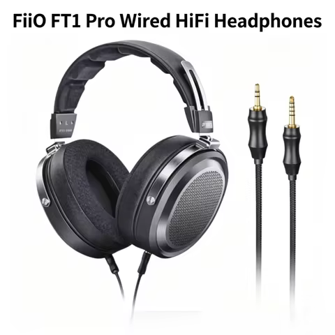 Fiio FT1 Pro Headphones Lightweight Wired HiFi Headset Ultra-slim Diaphragm FT1Pro Headphone Sensiti