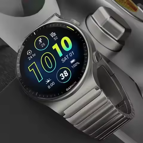 22mm Official Metal Strap For Garmin Foreruner 965 955 265/255 Music Luxury Stainless Steel Bracelet