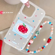 Matte Three-Dimensional Apple Bracelet Xiaomi 15 14T Redmi Note14 13 Pro+14C 13C POCO X6 F6 M6 Frost